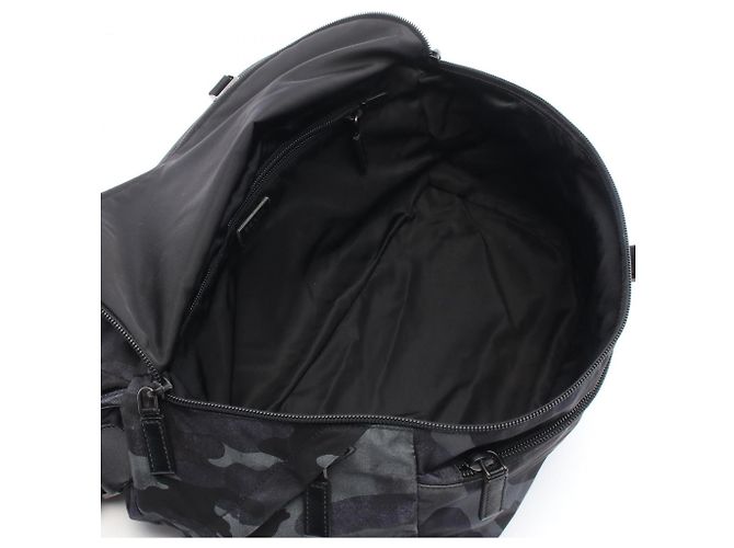 Bolsa de Ombro Prada TESSUTO ST.CAMO Camouflage Marrom Preto Azul marinho - vista 3