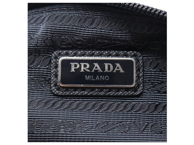 Borsa a pochette Prada TESSUTO+SAFFIANO Blu navy - vista 4