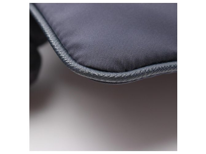 Borsa a pochette Prada TESSUTO+SAFFIANO Blu navy - vista 5