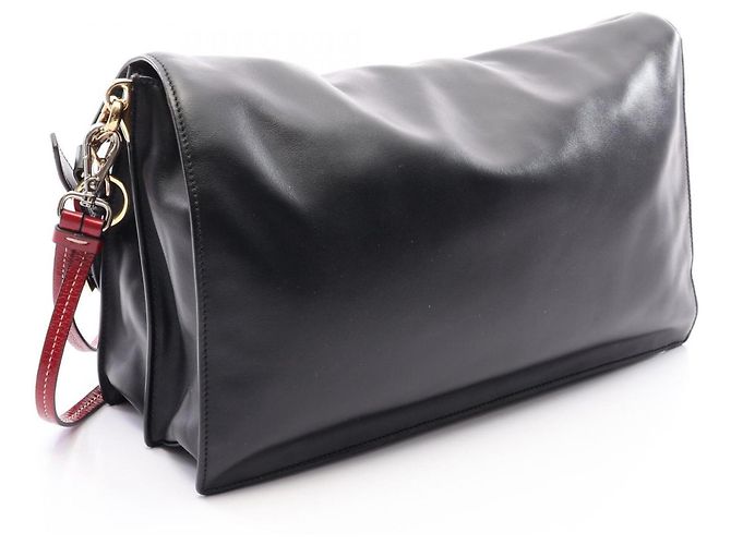 Borsa a spalla Large Soft Sound Prada Nero - vista 2