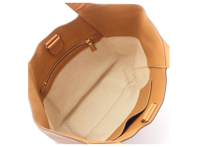 Bolso Tote Prada de piel marrón Castaño - vista 3