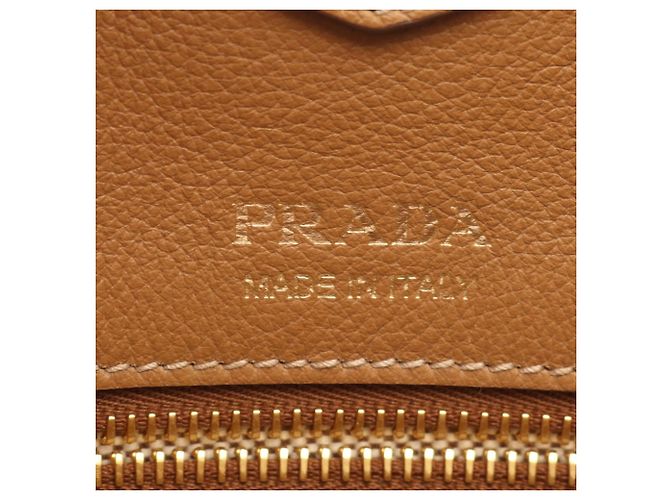 Bolso Tote Prada de piel marrón Castaño - vista 4