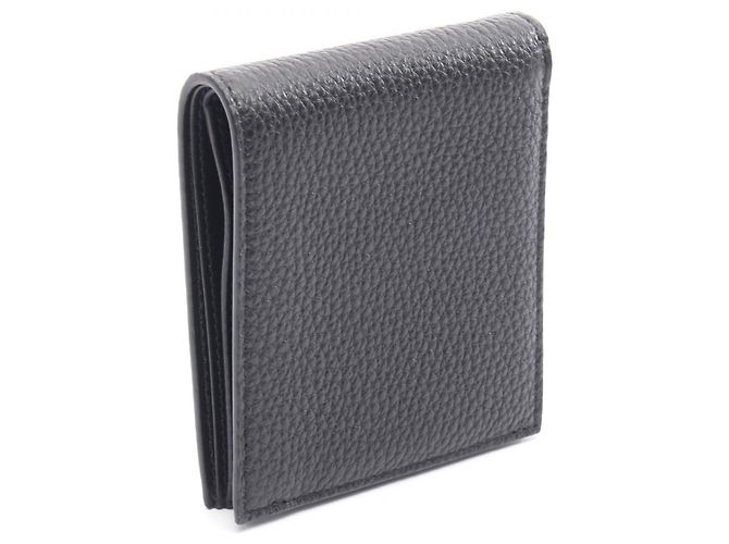 Prada Bi-Fold Leather Bill Wallet Black - view 2