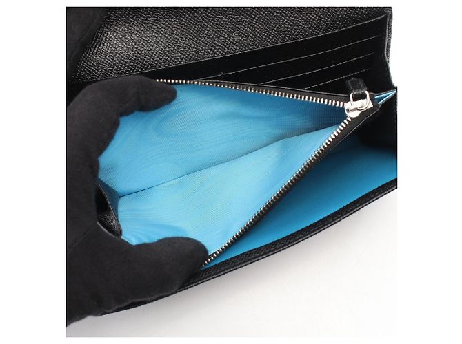 Bulgari Cartera larga bi-fold Bvlgari de piel negra Negro - vista 4