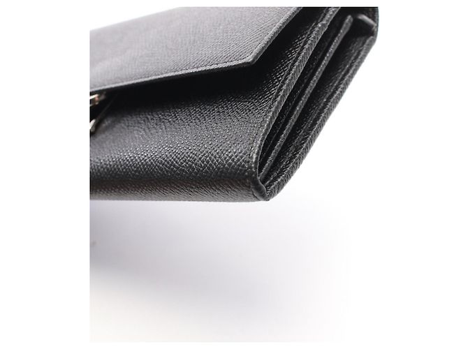 Bulgari Cartera larga bi-fold Bvlgari de piel negra Negro - vista 6