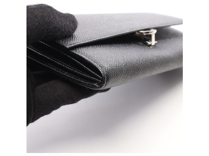 Bulgari Cartera larga bi-fold Bvlgari de piel negra Negro - vista 8