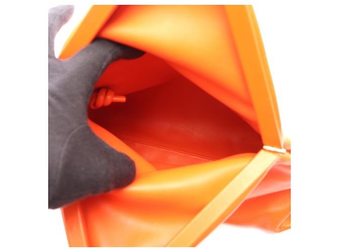 Sac Second Triangle Bottega Veneta Orange - vue 3