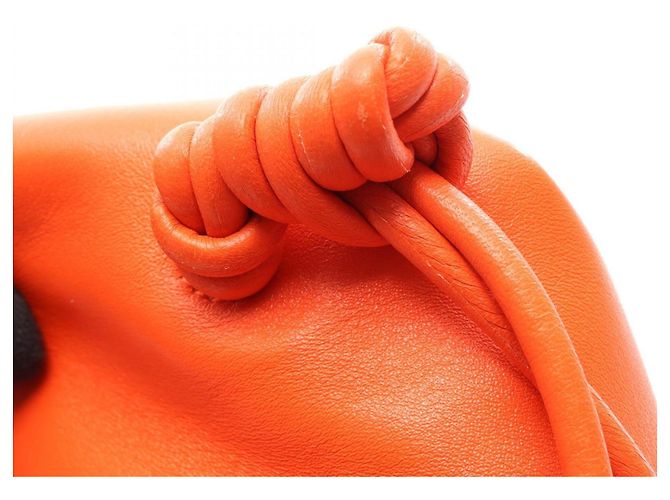 Sac Second Triangle Bottega Veneta Orange - vue 7