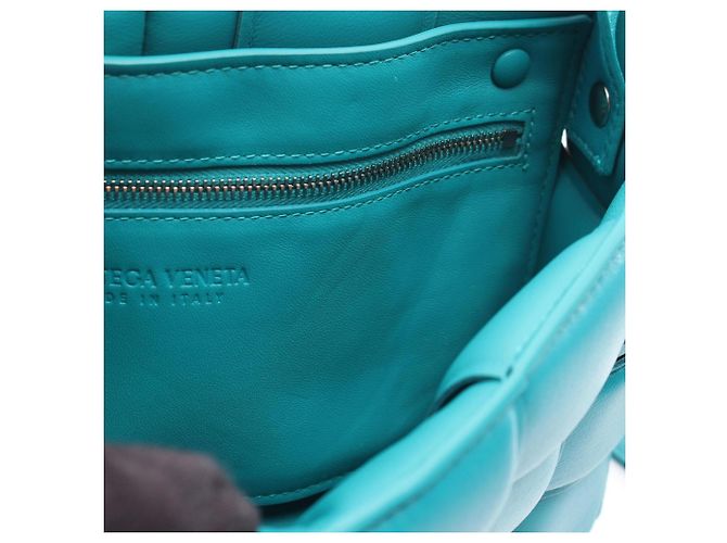 Borsa a tracolla Bottega Veneta Padded Cassette Intrecciato Blu - vista 5
