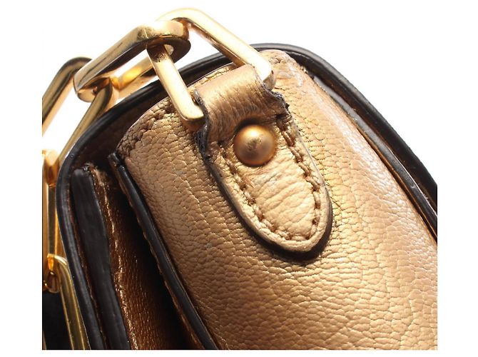 Bolsa Miu Miu em dourado e marfim Cru - vista 11