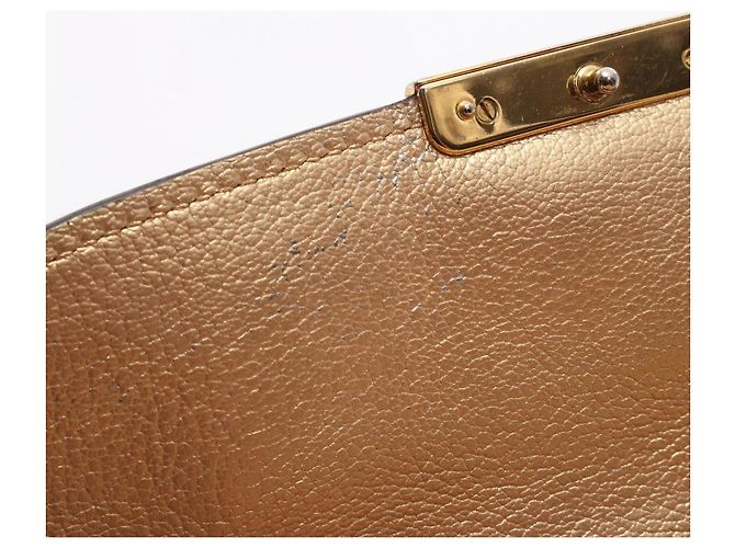 Bolsa Miu Miu em dourado e marfim Cru - vista 16