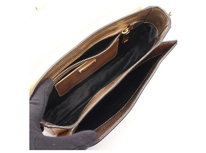 Bolsa Miu Miu em dourado e marfim Cru - vista 3