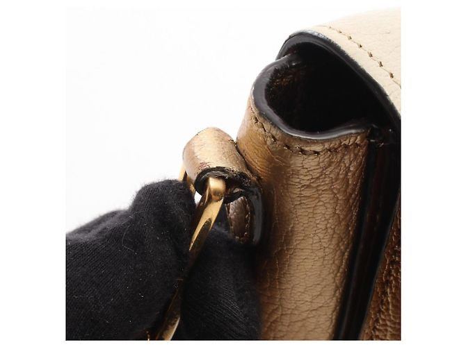 Bolsa Miu Miu em dourado e marfim Cru - vista 6