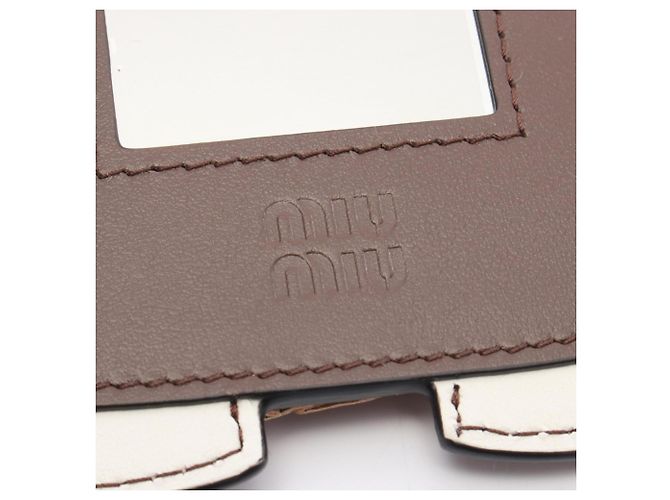 Accessorio Portachiavi Miu Miu Trick Marrone Multicolore Beige - vista 3