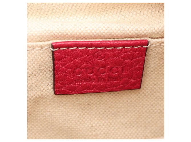Zaino/Borsa Gucci in pelle rosa con nappa Bamboo - vista 4