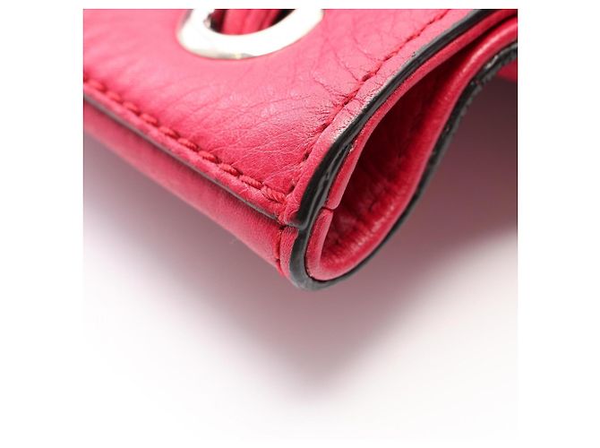 Zaino/Borsa Gucci in pelle rosa con nappa Bamboo - vista 7