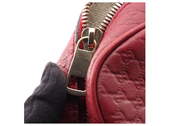 Borsa a tracolla Gucci Bree Guccissima in pelle rossa Rosso - vista 11
