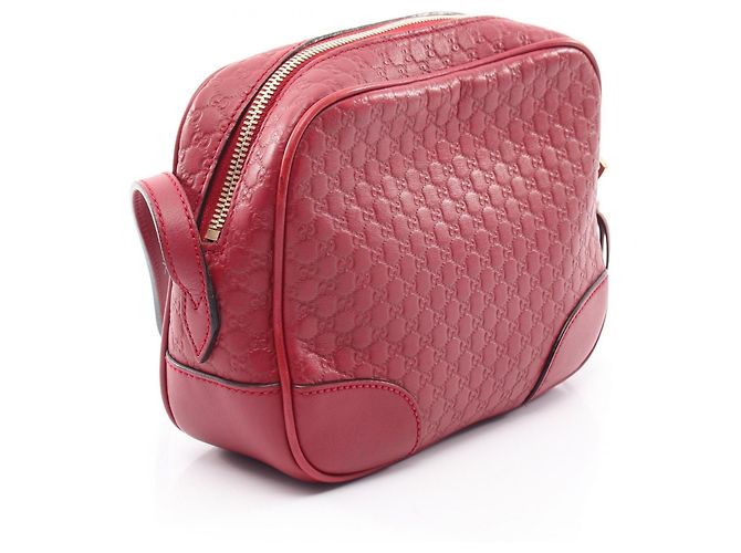 Borsa a tracolla Gucci Bree Guccissima in pelle rossa Rosso - vista 2
