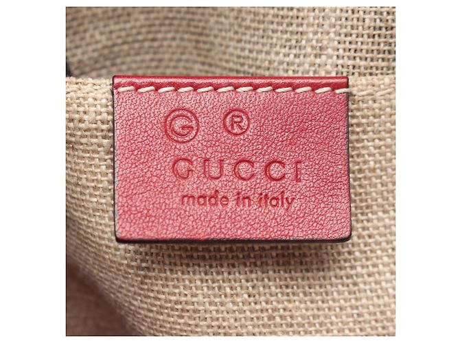 Borsa a tracolla Gucci Bree Guccissima in pelle rossa Rosso - vista 4