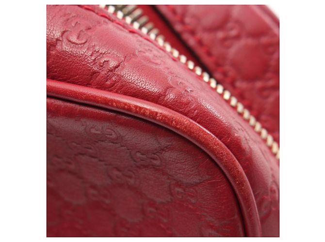 Borsa a tracolla Gucci Bree Guccissima in pelle rossa Rosso - vista 9