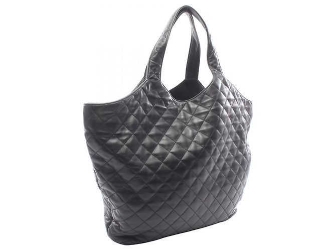 Borsa Tote Icare Maxi in pelle nera Yves Saint Laurent Nero - vista 2