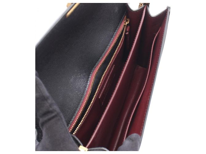 Borsa a tracolla in pelle nera Yves Saint Laurent Nero - vista 3
