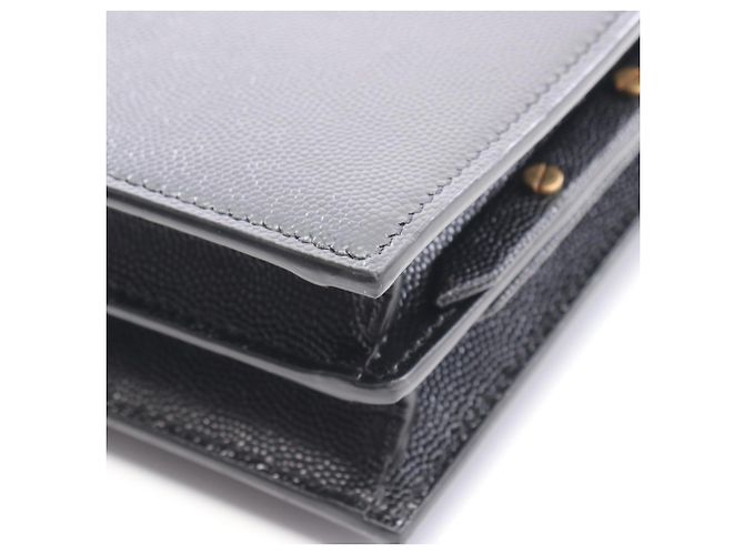 Borsa a tracolla in pelle nera Yves Saint Laurent Nero - vista 6