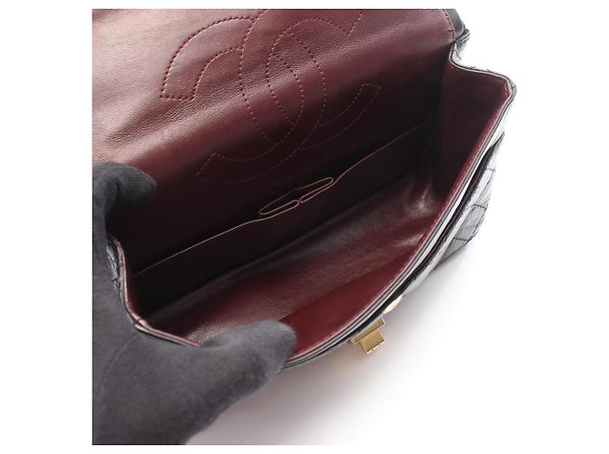 Borsa a tracolla Chanel 2.55 Mademoiselle Nero - vista 3