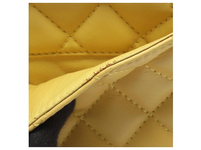 Chanel 2.55 Matelassé Schultertasche Gelb - Ansicht 13