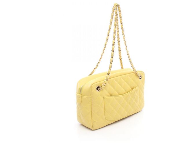 Chanel 2.55 Matelassé Schultertasche Gelb - Ansicht 2