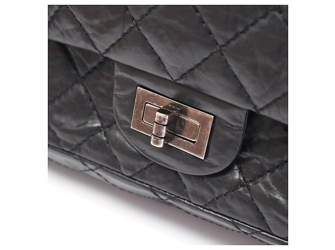 Borsa a tracolla Chanel 2.55 Matelassé Mademoiselle con catena Nero - vista 14