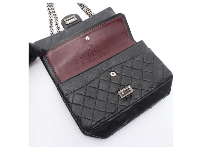 Borsa a tracolla Chanel 2.55 Matelassé Mademoiselle con catena Nero - vista 16