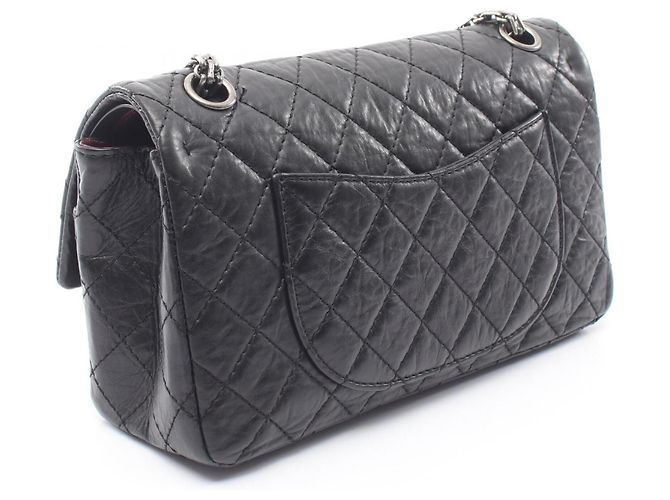 Borsa a tracolla Chanel 2.55 Matelassé Mademoiselle con catena Nero - vista 2