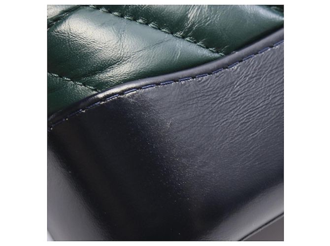 Borsa a tracolla Chanel Gabrielle de Small Hobo Nero Beige Verde - vista 7