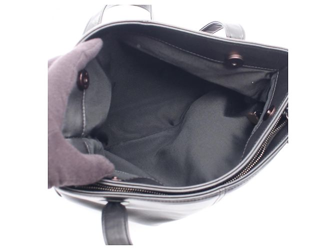 Sac cabas Chanel Coco Mark Marron Noir - vue 4