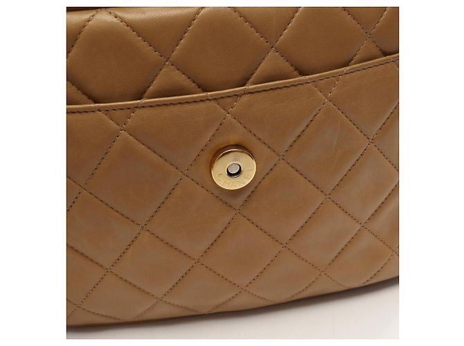 Bolso de hombro Chanel Coco Mark Matelassé Beige - vista 10
