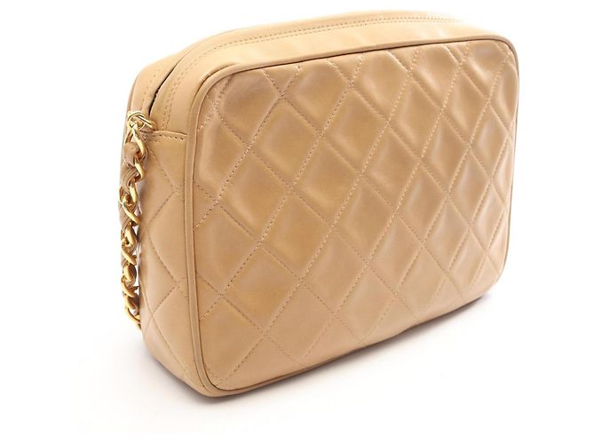 Bolso de hombro Chanel Coco Mark Matelassé Beige - vista 2