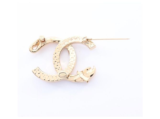 Timeless Chanel Coco Mark vergoldete Brosche Golden - Ansicht 2