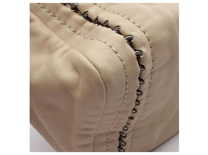 Chanel Coco Mark Mini Boston Schultertasche Beige - Ansicht 11