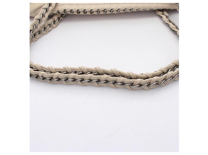 Chanel Coco Mark Mini Boston Schultertasche Beige - Ansicht 12