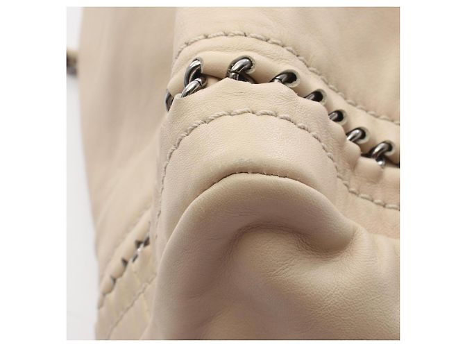 Chanel Coco Mark Mini Boston Schultertasche Beige - Ansicht 8