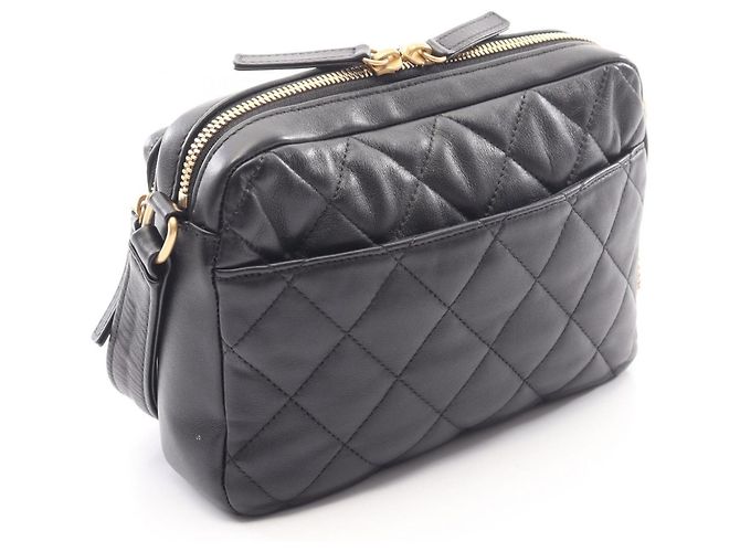Picca borsa Camera di Chanel in pelle d'agnello nera Nero - vista 2