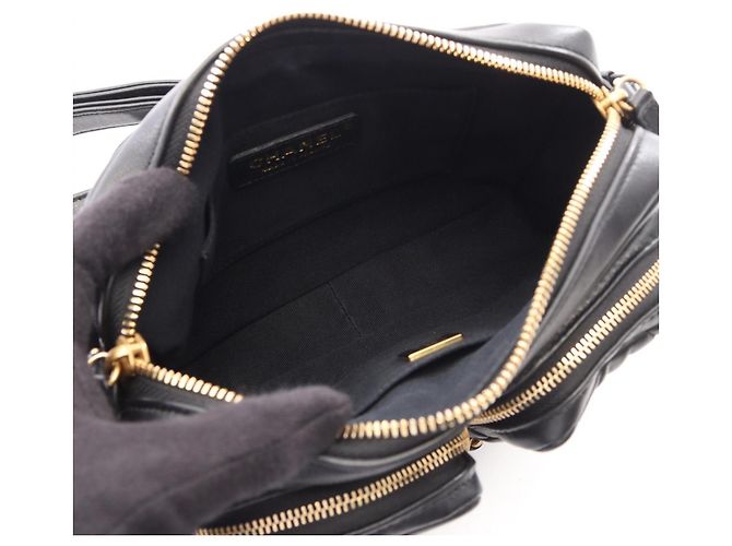 Picca borsa Camera di Chanel in pelle d'agnello nera Nero - vista 3