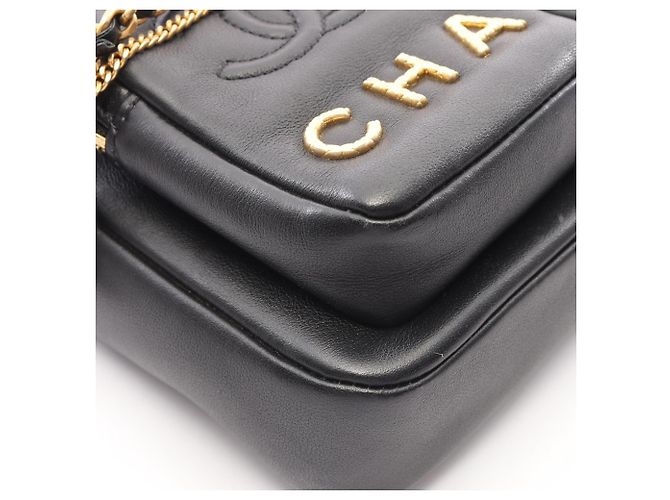 Picca borsa Camera di Chanel in pelle d'agnello nera Nero - vista 6