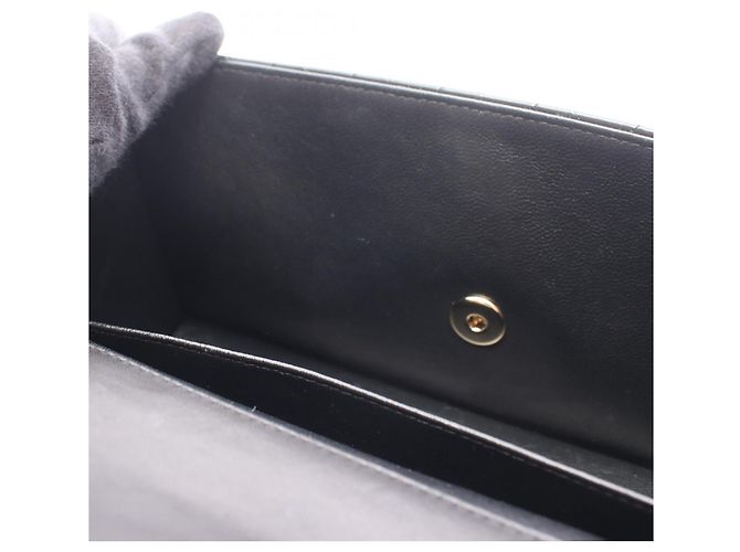 Borsa a tracolla Chanel Matelassé in pelle verniciata nera Nero - vista 6