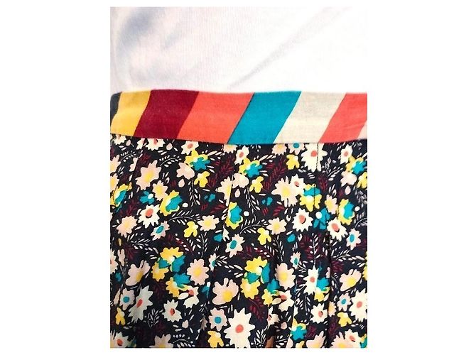 Cacharel Falda Cruzada de Algodón Liberty - Modelo Opposition T XS Negro Rosa Blanco Azul Multicolor Amarillo - vista 18