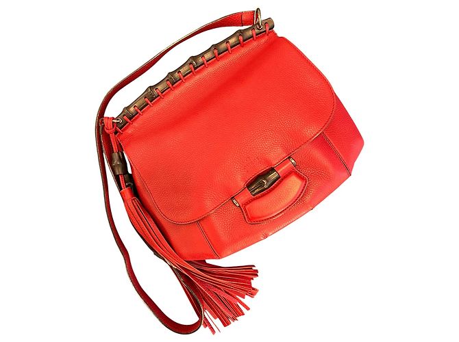 Gucci Medium Leather Bamboo New Fringe Crossbody - vista 2