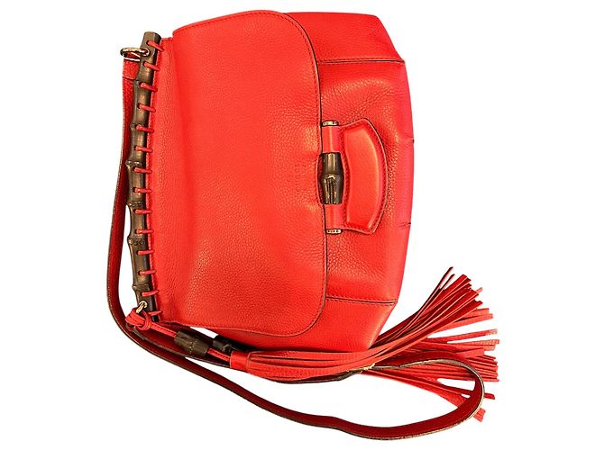 Gucci Medium Leather Bamboo New Fringe Crossbody - vista 3