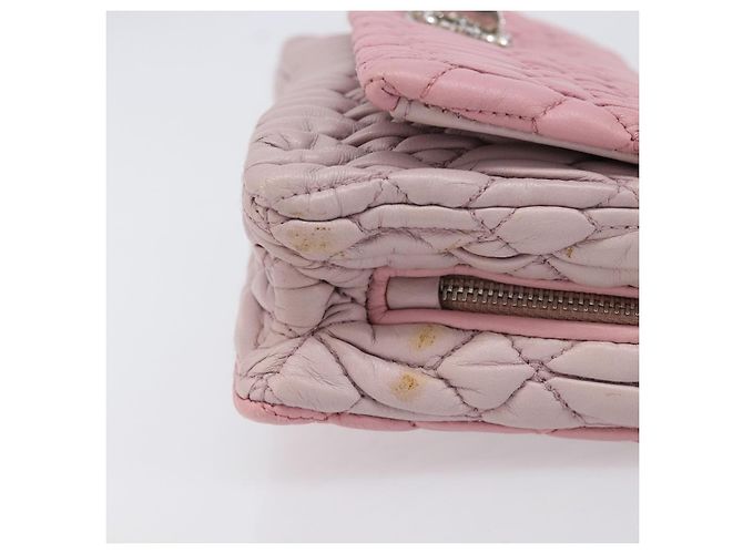 Miu Miu Crystal 2way Matelasse Leather Small Rosa - vista 7