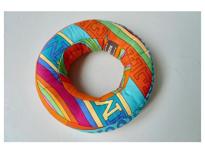 Hermès petit h Pulsera de seda atípica Rosa Azul Multicolor Verde Naranja Amarillo - vista 2
